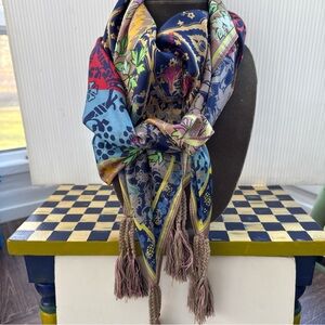 Johnny Was Multicolor Patterned Scarf